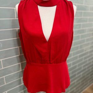 BCBG Red Sleeveless Blouse, New with Tags